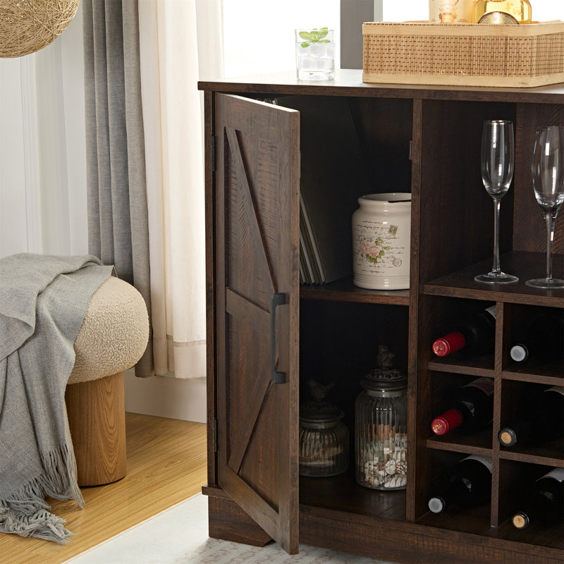 Armoire de bar Farmhouse Coffee Bar , Brun