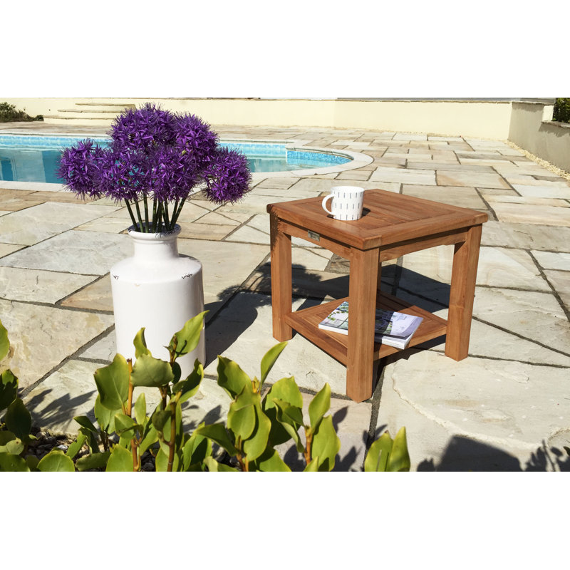 Berryessa Square Teak Solid Wood Outdoor Coffee Table - 45 cm W 45 cm D
