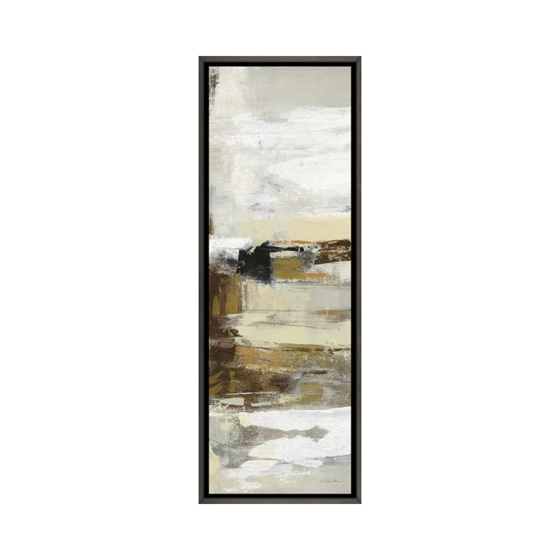 «Lava and Steam IV» par Silvia Vassileva, reproduction d'art panoramique sur toile, Toile encadrée de bois rustique foncé