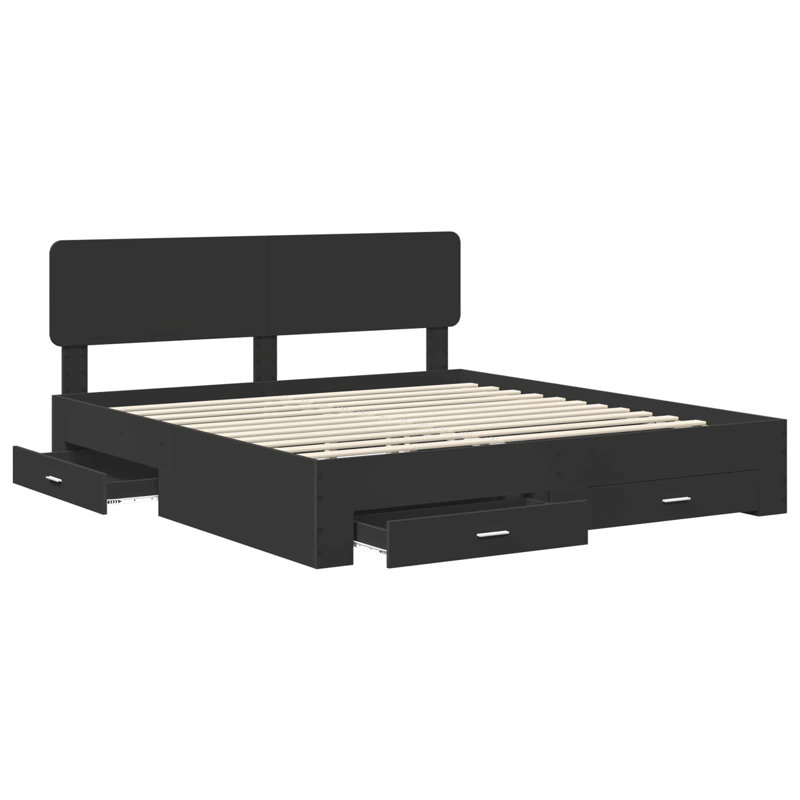 Bed, Super King (6'), Black