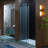 WOODBRIDGE Frameless Single Sliding Shower Door, 56-60" Width x 80"Height with 3/8"(10mm) Clear Tempered Glass-115676917