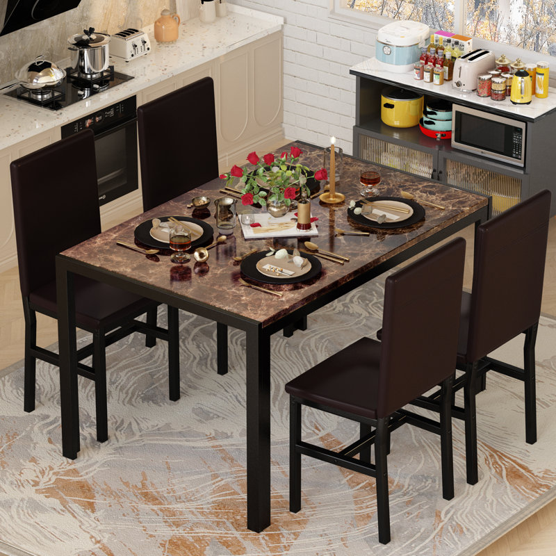 4 - Person Dining Set, Tan