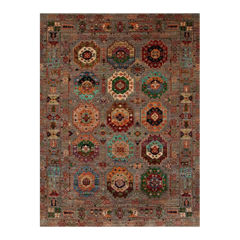 Tapis décoratif foncé lavable à la machine, Rectangle 2 pi 4 po x 3 pi 11 po