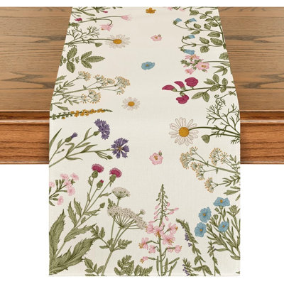 Floral Wildflowers Table Runner  - Spring, Inch, Kitchen & Dining Decor