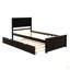 Lit plateforme avec lit gigogne simple, structure de taille simple-229324976