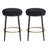 24.75'' Modern Counter Stools Set of 2,Black Counter Stools with iron Frame,Sponge cushion,Footrest,suitable for Kitchen/Bedroom/Dining Room-26516581