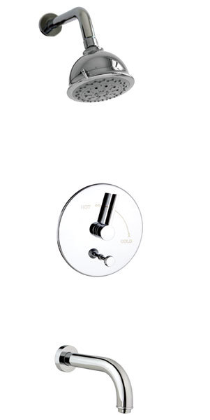 Thermostatic Tub and Shower Faucet, Polished Chrome