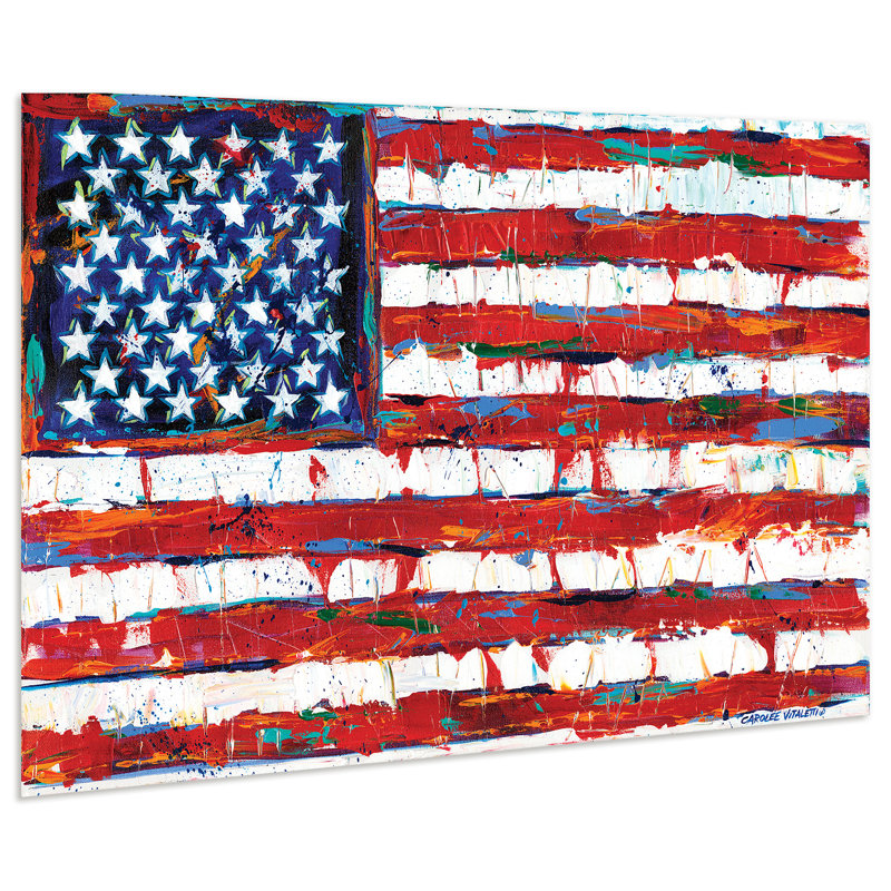 «Dramatic Stars & Stripes», reproduction sur verre