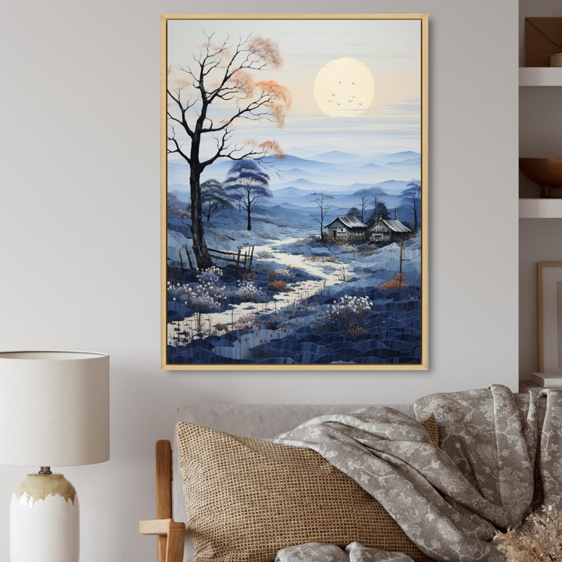 Imunique Countryside Misty Dawn An II sur impression sur toile, H 32 po x l 24 po x P 1 po, Cadre naturel flottant