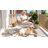 Outdoor Balcony Lounge Chair and Ottoman Set with Beige Cushions for Patio, Porch and Balcony-1843616751