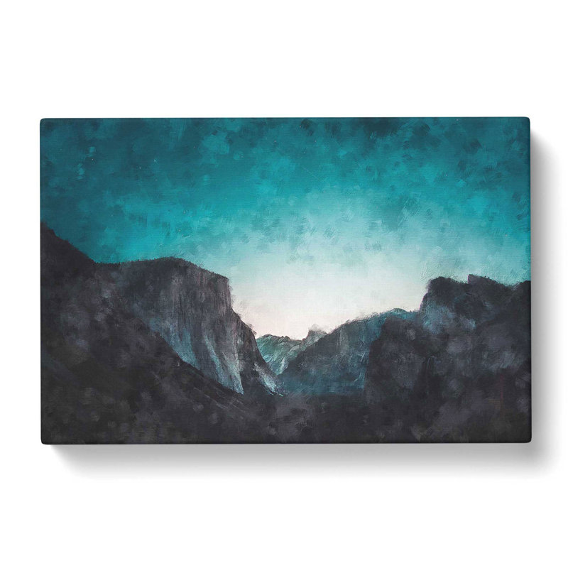 Yosemite Valley At Dusk - Wrapped Canvas Painting, 35cm H x 50cm W x 3cm D