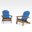 Chaise Adirondack pliante en bois massif Laffey-30618030