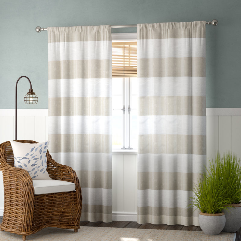 Paire de rideaux transparents avec passe-tringle Ghevont, l 50 po x L 108 po, Gris tourterelle