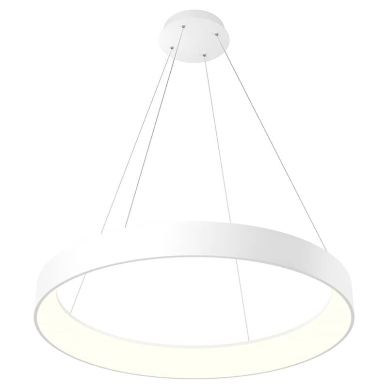Circuit 1 - Light Single Drum LED Pendant, White, 4.4" H x 23.5" W x 23.5" D