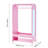 Teamson Kids Wooden Mirrored Open Armoire with Two Shelves