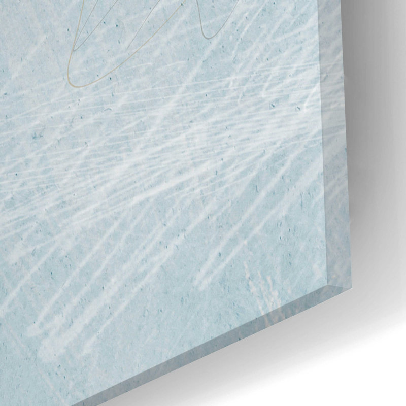 «Abstract Turquoise Pink No. 2» par Louis Duncan-He, art mural en verre acrylique, H 24 po x l 16 po x P 0,2 po