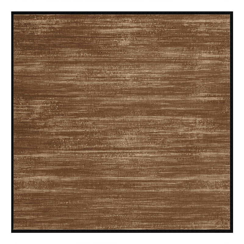 Tapis brun uni lavable à la machine, Carré 6 pi
