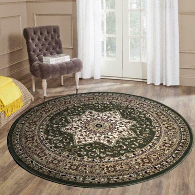Traditional Area Rug Armard Green/Beige Rug