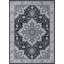 Tapis à motif floral gris anthracite Ames-1011871980