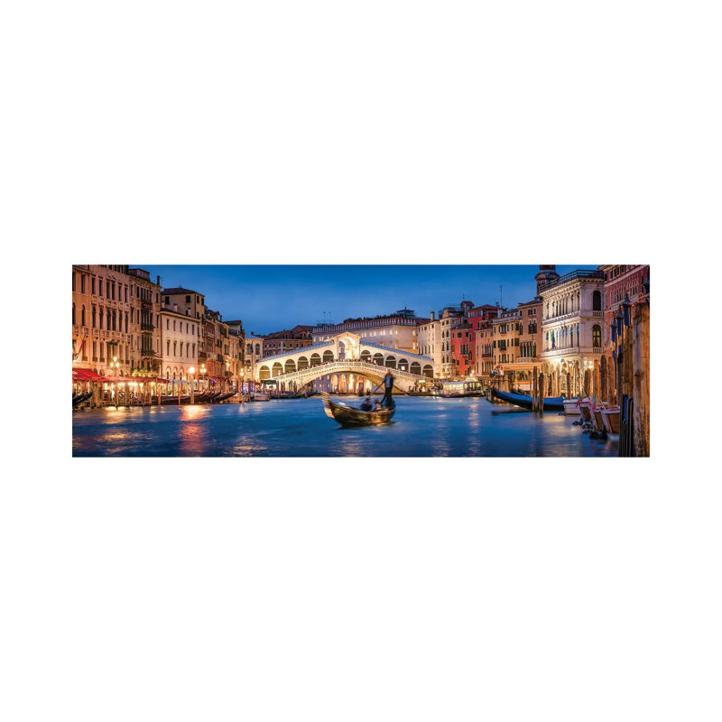 Rialto Bridge Panorama by Jan Becke - Wrapped Canvas Gallery-Wrapped Canvas Giclée, 182.88 cm H x 60.96 cm W