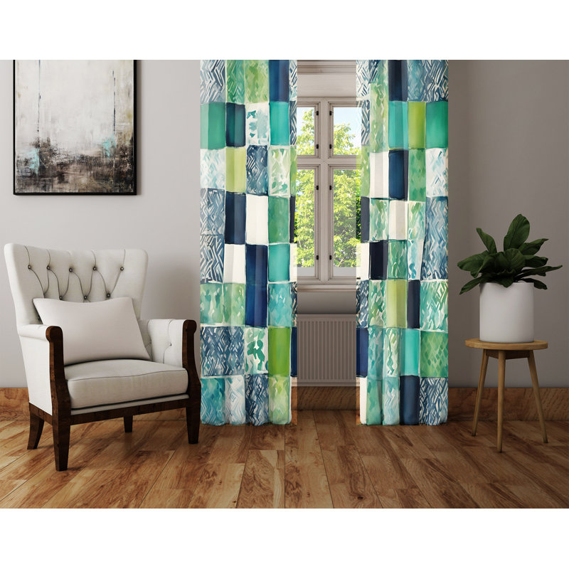 Semi Sheer Curtain Pair, 40" W x 52" L