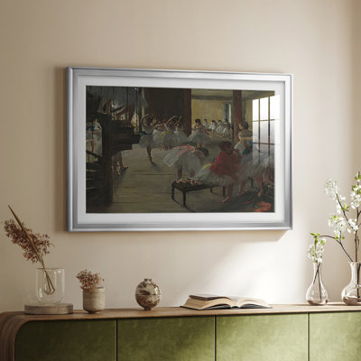 The Dance Class (NGA / Corcoran Version) - Edgar Degas - reproduction encadrée avec passe-partout et verre - c. 1873