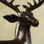 Curious Deer Ebony Wood Figurine