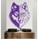 Adhésif décoratif loup loup, décor géométrique loup, art mural loup, amoureux des animaux, loup, salle de bain, décalcomanies murales, vinyle autocollant