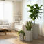 Jardinière à colonne hexagonale LG - Blanc-771439456-771439471