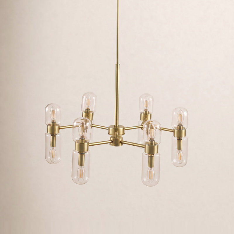 Alinde 12 - Light Dimmable Sputnik Modern Linear Chandelier