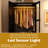2-Door 71" H Armoire With LED Sensor Light, Acrylic Mirror, Drawers And Hanging Rod-1027565950