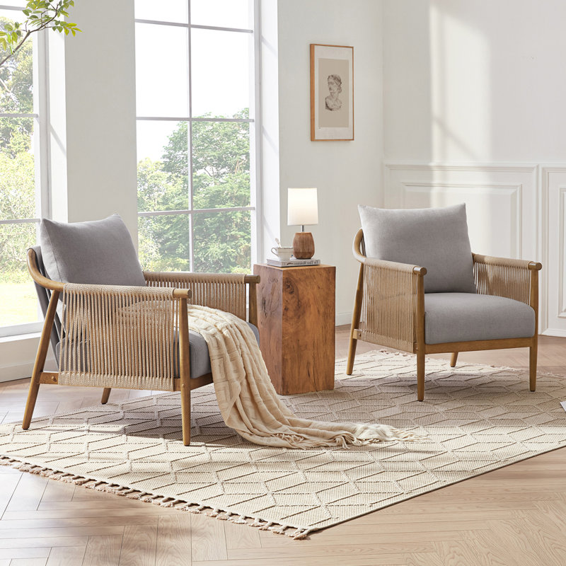 Fauteuil Brena, Gris clair