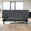 Futon canapé Biscuit capitonné dossier 1pc canapé réglable accoudoirs convertible en canapé-lit-1894159397