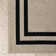 Double Border Machine Tufted Performance Dark Gray/White Rug