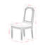 Ensemble de table de salle à manger 7 pièces comprenant une table de cuisine et 6 chaises en similicuir beige. Chaises de salle à manger avec dossier haut - finition noyer antique-729861392-729861396-709591008