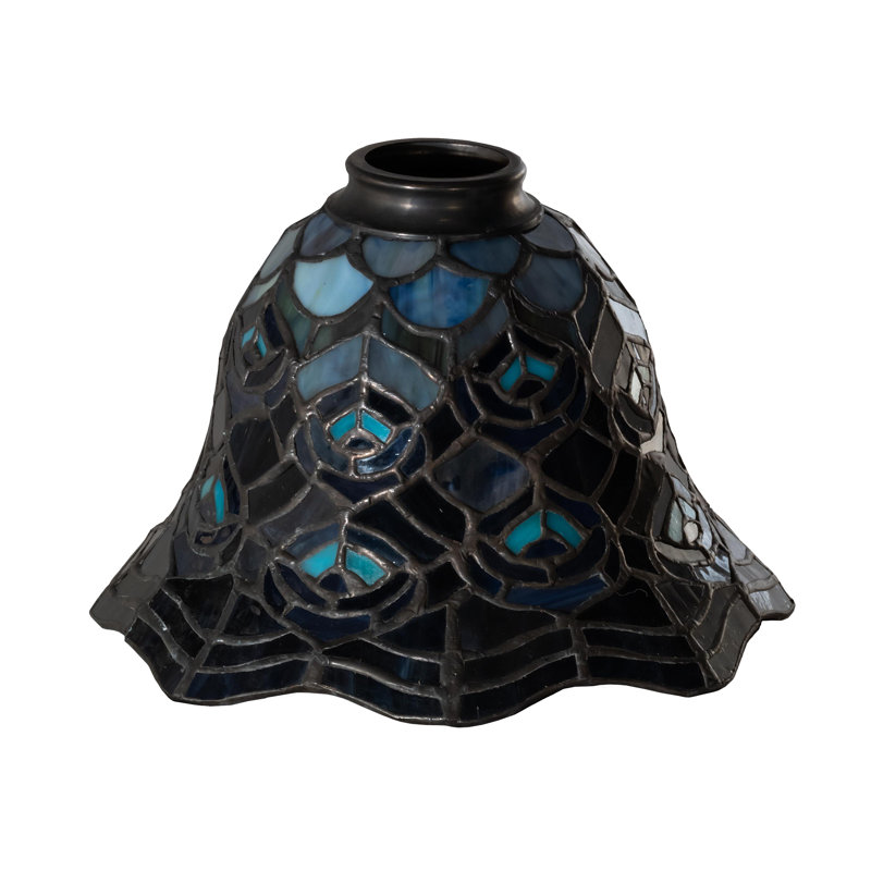 Abat-jour en plumes de paon 8 po de large Tiffany