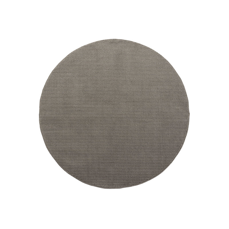 Round Renitta Solid Colour Machine Made Indoor / Outdoor Area Rug, Round 6'7"