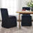 20" Wide Performance Fabric Slipcover Upholstered Dining Side Chair With Casters (Set of 2)-378026915