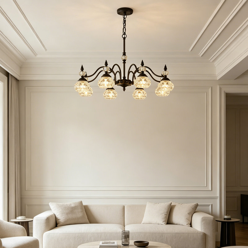 Lustre en cristal de style victorien, 62.2" H x 29.7" W x 29.7" D