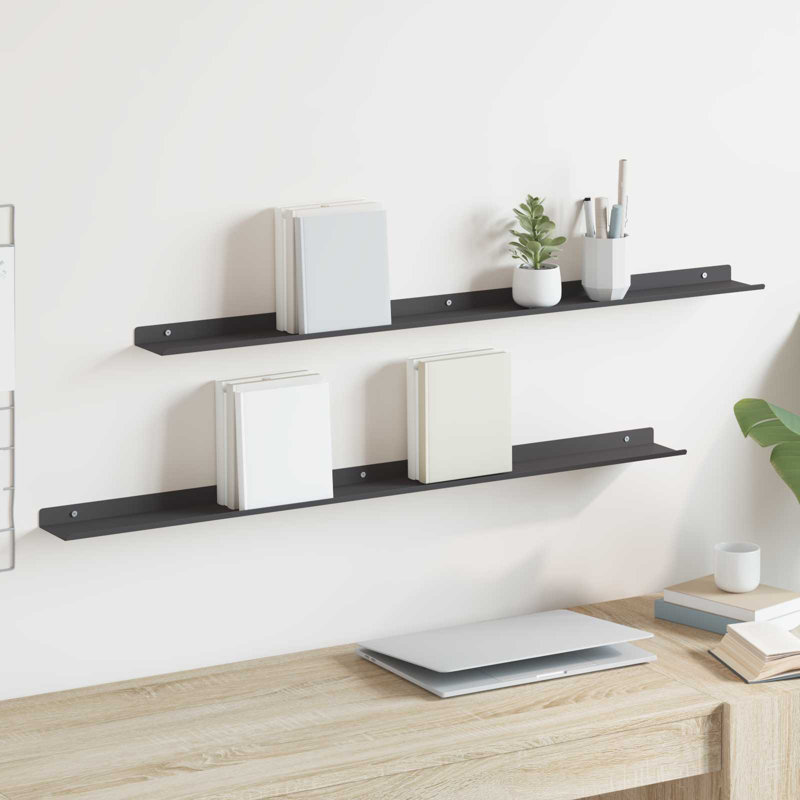 Steel Floating Shelf, Black