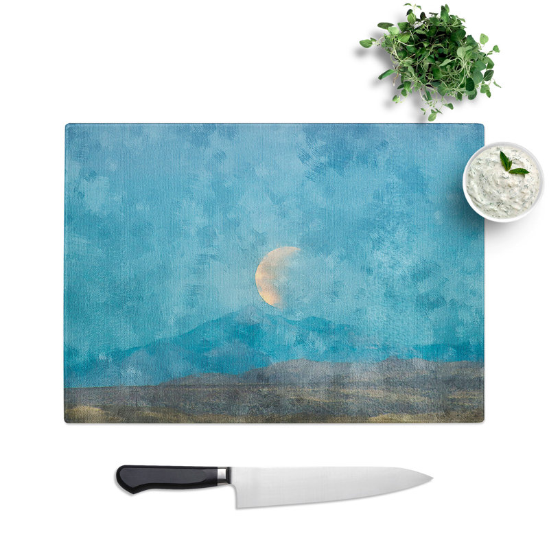 Tempered Glass Super Blue Blood Moon Eclipse Chopping Board, 28.5 cm x 39 cm