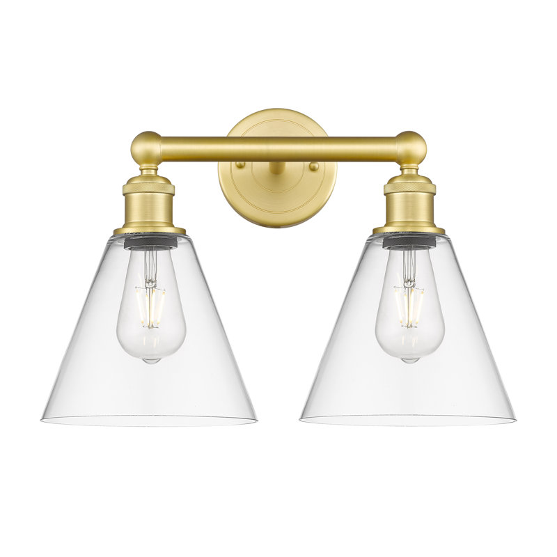 Mallery 2 - Light Dimmable Vanity Light, Clear, Satin Gold