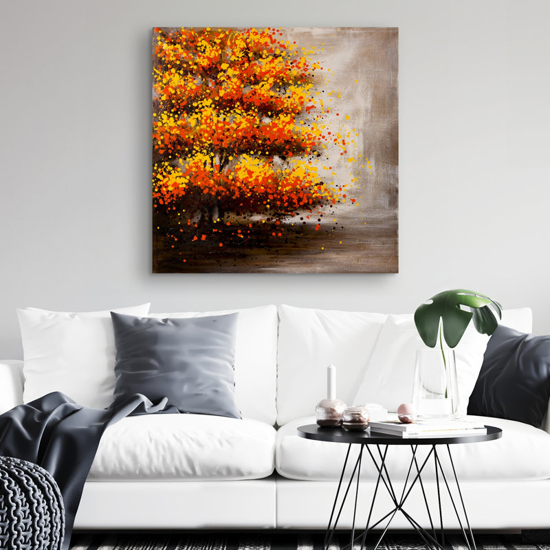 Dotted tree - 32"x32" art on canvas