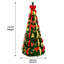 Pre-Lit Christmas Trees, 7.5 Ft Metal PVC Pop Up Modern Decor for Home