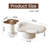 Nesting Coffee Table,Irregular Coffee Table and Side Table for Living Room, Bedroom, Office