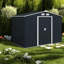 Remises en acier durable, rangement extérieur spacieux, style jardin moderne