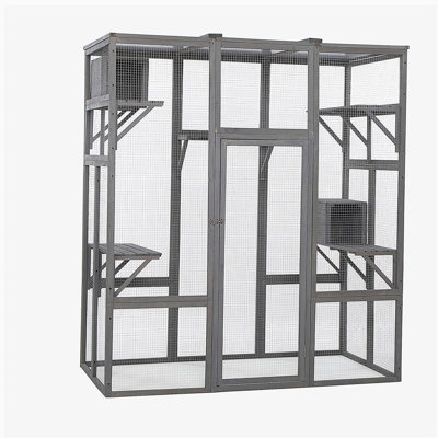 Extra Large Cat Cage - Gray