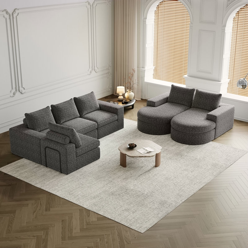 Canapé modulaire Chenille Cloud, Gris