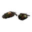 Bol décoratif décoratif en forme de feuille pour décoration intérieure moderne - Bol décoratif élégant parfait pour décorer une table basse ou une tablette - Ensemble de 2, 21 po, 18 po, bronze