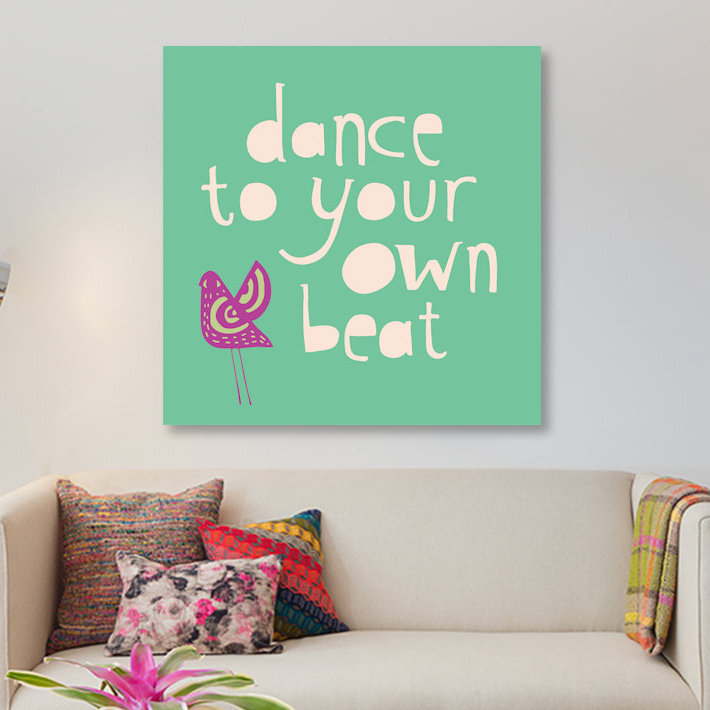 «Dance to Your Propre Beat» par Sara Franklin - impression sur toile tendue, H 48 po x l 48 po x P 1,5 po, Toile tendue
